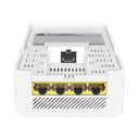 Punto de Acceso eKit Wi-Fi 6 para Pared / Hasta 128 Clientes / 2.9 Gbps / 1 Puerto Gigabit PoE in + 3 Puertos LAN Gigabit + 1 Puerto LAN PoE out / Smart Antenna 20% más cobertura / Libre de Licenciamiento