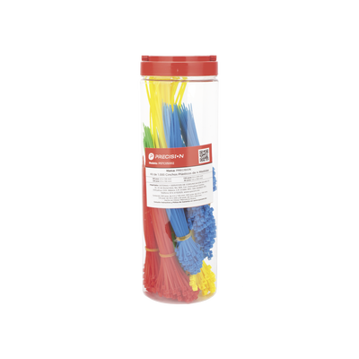 Kit de 1000 Cinchos Plásticos de 4 Diferentes Medidas y Colores