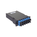 Placa Acopladora de Fibra Óptica FAP, Con 12 Pigtails y 6 Conectores LC Duplex (12 Fibras), Para Fibra Monomodo OS1/OS2, Color Azul