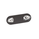 Tapa de Acero y Sello para Caja Ovalada de 1 1/2".