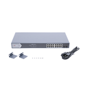 Switch Gigabit PoE+ / Administrable / 16 Puertos 1000 Mbps PoE+ / 2 Puertos SFP / Configuración Nube desde Hik-ParnerPro / PoE hasta 300 Metros / 225 Watts