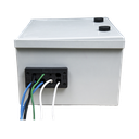 KIT de Gabinete de Poliéster (300 x 400 x 200 mm) + Controlador de Carga con Switch PoE (5) + Batería de 12V 7Ah
