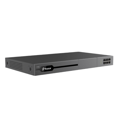 Conmutador IP PBX Enterprise Modular / 100 Extensiones Expansible a 200 / 30 Llamadas Simultáneas Expansible a 60 / Soporte E1/T1/PRI / Hasta 8 Puertos FXO/FXS / Call Center Avanzado / Omnicanal con IA