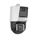 [TandemVu] PTZ IP 4 Megapixel con Cámara Panoramica 6 Megapixel / 32X Zoom / 200 mts IR / 30 mts Luz Blanca / ACUSENSE / IP66 / Alerta Audible y Luz Estroboscopica / Autoseguimiento / Hi-PoE / Alarmas I/O / Ultra Baja Iluminación / Micro SD