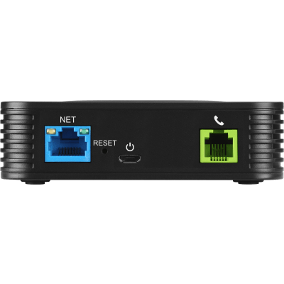 Adaptador de Teléfonos Analógicos ATA / 2 Puertos FXS (Conectar Teléfono Análogo) / Soporta 2 Perfiles SIP / Ethernet 10/100Mbps / Seguridad TLS y SRTP / Conferencia de Voz 3 Vías /