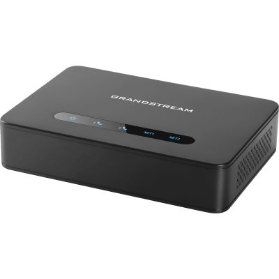 Adaptador de Teléfono Analógico ATA 2 Puertos FXS (Conectar Teléfono Análogo) con Router NAT Gigabit / Compatible SIP / Cifrado AES Reforzado / Calidad de Voz HD / Soporta Fax T.38 / Router NAT Alto Rendimiento