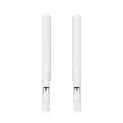 Par de Antenas Omnidireccionales Ideales para el UK-Ultra. Incluye dos Antenas de Doble Banda con 3 dBi en 2.4 GHz y 4 dBi en 5 GHz