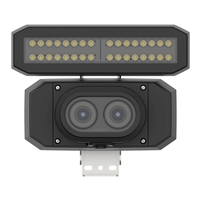 Camara IP Dual 4K, Funcion para reconocimiento de Codigos de Barra BCR / 2 lentes 25mm / Luz Blanca incluida /