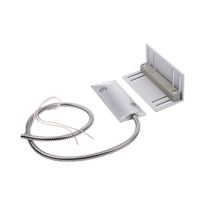 Contacto magnético para piso uso rudo con 55cm de cable blindado / GAP 75mm / Placa de montaje de "L".