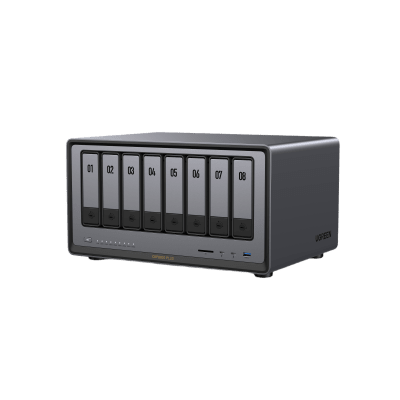 NAS UGREEN NASync DXP8800 Plus / Intel Core i5-1235U 10 Núcleos / 8 Bahías SATA + 2 M.2 NVMe / 2 Puertos 10GbE / Thunderbolt 4 / HDMI 8K / DDR5 Expandible 64GB / PCIe 4.0 x4