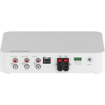 Amplificador | Bluetooth | 2 Canales | 40 W por Canal | 100V | Hik-Connect | Una Zona | Musica Ambiental