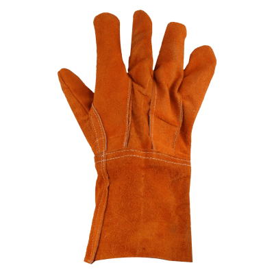 Guantes de Carnaza Largo/ Refuerzo en Palma / Resistente a Abrasión y Temperaturas Moderadas.