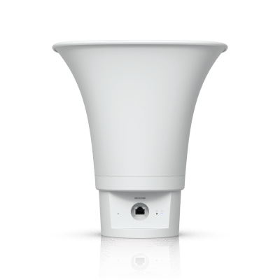 UniFi Protect AI Horn Speaker, Altavoz IP 120 dB, PoE+, Alerta AI Avanzada, Montaje Pared, Esquina y Poste, IP66