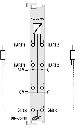 Módulo de Entrada Analógica / 2 Canales 4-20mA HART / Aislamiento Galvánico 500V / Protocolo HART / Protección Sobrecarga / Filtro Parametrizable / IP20
