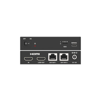 Splitter HDMI 1x2 | 4K@60Hz a 60m | 4K@30Hz a 70m | Cable Cat6 | EDID | HDCP 2.2 | Salida Loop