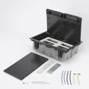 Caja Para Instalación en Piso Falso para Voz, Datos o Contactos Eléctricos / Capacidad para 6 Módulos / Espacio Embellecedor en la Tapa / Profundidad Ajustable de 90 a 120 mm (3.54 a 4.72 pulgadas) / Los Módulos se Adquieren Aparte / (SF610/14CY)