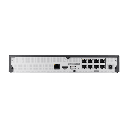 NVR 8 Megapíxel / 8 canales / H.265 / P2P Wisenet / 8 puertos PoE / Incluye 4TB para grabacion / NDAA