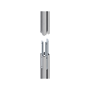 Accesorio_ Riel de Aluminio con longitud de  2380mm| Compatible con estructura para Videowall |  Diseño Modular |  Incluye Tapas de Riel