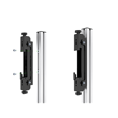 Accesorio_ Riel de Aluminio con longitud de  2380mm| Compatible con estructura para Videowall |  Diseño Modular |  Incluye Tapas de Riel