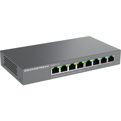 Switch de Red Administrable Capa 2 Lite / 8 Puertos Gigabit Ethernet / 4 Puertos PoE / VLAN / QoS / Snooping IGMP / Montaje en Pared y Escritorio / Compatible con GDMS