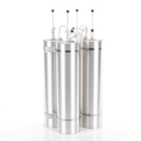 Duplexer Pasa Banda-Rechazo de Banda, 144-174 MHz, 4 Cavidades de 6.625" Diámetro, 500 KHz, 400 Watt, BNC Hembras.
