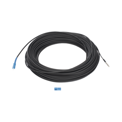 Rollo de Fibra Óptica Drop Redonda G657A2 Monomodo Simplex de 100 Metros (328.08 Pies) con Conectores SC/UPC-SC/UPC para Instalaciones Aéreas, Subterráneas o a la Intemperie