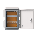 Gabinete de Acero Ventilado para Exterior con Rieles DIN y 4 Placas Laterales para Montaje de Equipos por Fuera