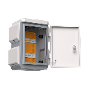 Gabinete de Acero Ventilado para Exterior con Rieles DIN y 4 Placas Laterales para Montaje de Equipos por Fuera