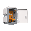 Gabinete de Acero Ventilado para Exterior con Rieles DIN y 4 Placas Laterales para Montaje de Equipos por Fuera