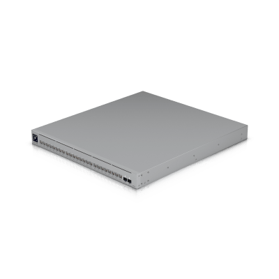 UniFi Switch USW-Pro-XG-24-PoE / Capa 3 / 24 puertos PoE+++ (16 × 10 GbE, 8 × 2,5 GbE) + 2 puertos SFP28 25 G / 720 W PoE total