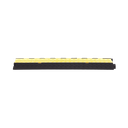 Protector de Cable de 3 Canales / Base de Goma y Tapa de Plástico / Tamaño del Canal 30x30mm / Capacidad de Carga 5 Toneladas / Longitud 90 cm / Ancho del Contorno 50 cm / Altura 4.5 cm / Color Amarillo-Negro / Material Hule