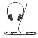 Diadema USB Alámbrica Yealink UH34 Dual Teams C/ Almohadillas de Cuero Compatible con Teléfonos IP Yealink y Computadoras
