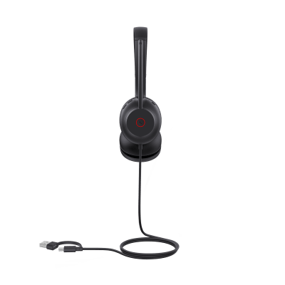 Diadema Alámbrica UH35 Dual de Yealink USB-C/A Compatible con Teléfonos IP Yealink y Computadoras