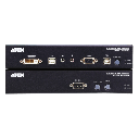 Extensor KVM DVI | Transmisión por Fibra Óptica | Distancia hasta 600 m | Resolución 1920x1200 a 60 Hz | Señales RS-232 y USB