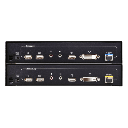 Extensor KVM DVI | Transmisión por Fibra Óptica | Distancia hasta 600 m | Resolución 1920x1200 a 60 Hz | Señales RS-232 y USB