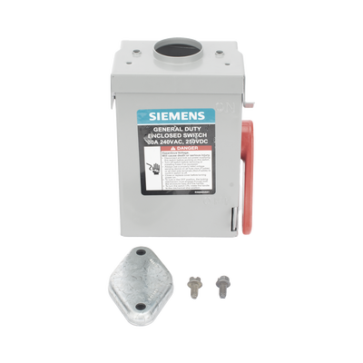 Interruptor de Seguridad GNF221RA, 240Vca, 2 polos, 30 Amp, sin portafusibles, Nema 3R.
