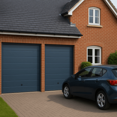 Puerta D / Garage D / Alta Calidad / Linea Central / Color GRIS /  acabdo DELUXE / 16X8 pies / AISLADA / Estilo Americana.