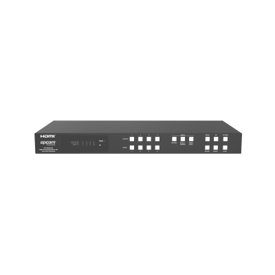 Switch de Video Matrix 4x4 HDMI 2.0 | 18Gbps Ancho de Banda | 4K2K@60Hz Resolución | 4 Entradas 4 Salidas HDMI | Audio LPCM y Dolby Digital | Control TCP-IP y RS-232 | Conectores Phoenix para Audio | Metal Enclosure