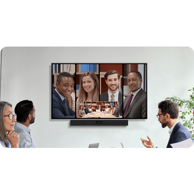 Barra de Videoconferencia todo en uno SmartVision 40 de Yealink para Salas de Conferencia Pequeñas y Medianas con IA y Seguimiento de Voz