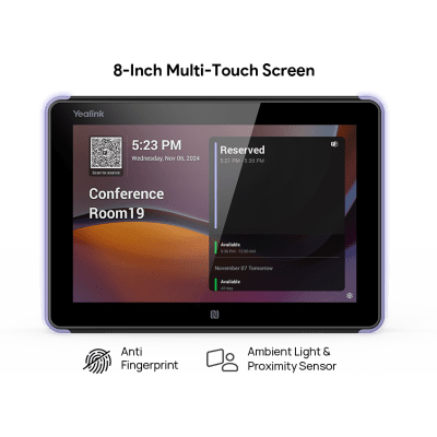 Panel Touch Para Programación De Salas De Reuniones Todo En Uno Con Indicadores LED Laterales Moderno y Ultrafino