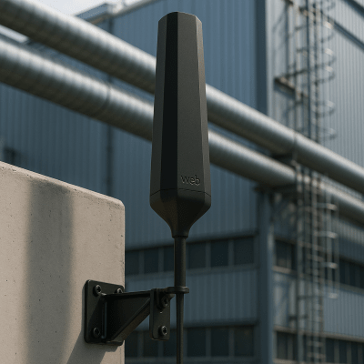 Antena Hexagonal Exterior HEX 360 / 617-894 MHz 6.0 dBi / 1000-1710 MHz 7.5 dBi / 1710-2200 MHz 7.0 dBi / Omnidireccional / Compatible Todas Operadoras Norteamericanas / Material ASA IP67 / VSWR <2.5:1 / Potencia Máxima 10W / Incluye Montaje de