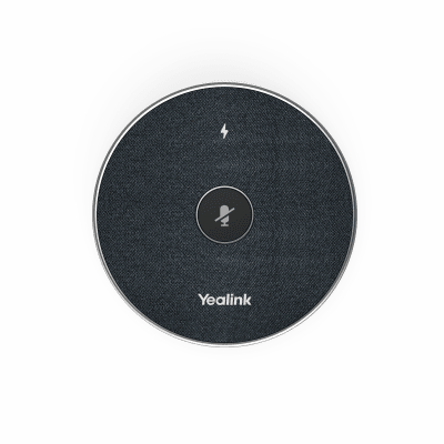 Micrófono inalámbrico 360° VCM36W-PACKAGE de Yealink para videoconferencias, con amplio alcance y cancelación de ruido.