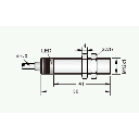 Sensor Inductivo de Proximidad Cilíndrico / M12 / NPN N.O. / Cable 3 Hilos 2 Metros / Distancia Detección 2 mm / IP67 / −25...+70°C / Protección Cortocircuito y Polaridad Inversa