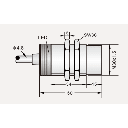 Sensor Inductivo de Proximidad Cilíndrico / M30 / 15 mm Detección / PNP N.O. / Cable 3 Hilos 2 Metros / IP67 / Protección Completa / −25...+70°C