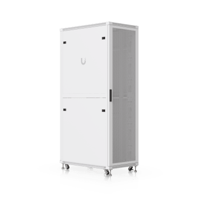 UACC Rack Cabinet 42U (600 × 1000 mm) – Gabinete de Piso Totalmente Ensamblado con Ventiladores Integrados, Paneles Removibles, Ruedas con Seguro y Puerta Frontal Perforada para Óptimo Flujo de Aire