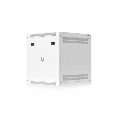 UACC Rack Cabinet 12U (598 x 600 mm) - Gabinete Cerrado para Montaje en Pared con Puerta Frontal de Vidrio Templado, Totalmente Ensamblado con Ventiladores Integrados y Paneles Removibles