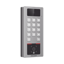 (PoE / 2 Relays) Teclado con Lector Físico de QRs para Exterior Antivandálico IP65 & IK09 con función de Videoportero Multiapartamento / Tarjeta, Código QR, PIN o App HikConnect  / Cámara 2 MP compatible con NVRs /