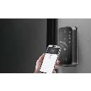 Cerradura Inteligente con Huella Digital LNDU HK01W / WiFi Integrado / Compatible Apple HomeKit / Teclado Táctil / 8 Baterías AA / Escaneo iPhone-Apple Watch-Fob / Bloqueo Manual y Automático / Exterior IP54