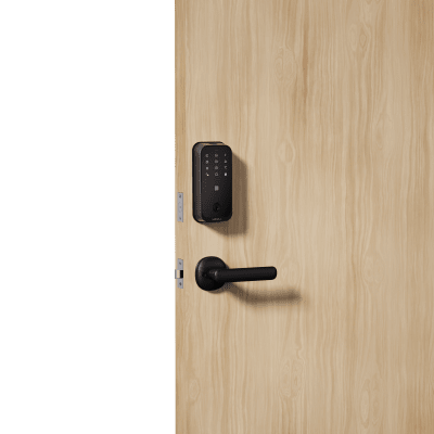 Cerradura Inteligente con Huella Digital LNDU HK01W / WiFi Integrado / Compatible Apple HomeKit / Teclado Táctil / 8 Baterías AA / Escaneo iPhone-Apple Watch-Fob / Bloqueo Manual y Automático / Exterior IP54