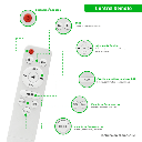 Luminario LED JLAR-3003 / 30W / 2400 Lúmenes / Bluetooth Control App / Voltaje 85-265V / Temperatura 6500K Fría / Garantía 3 Años